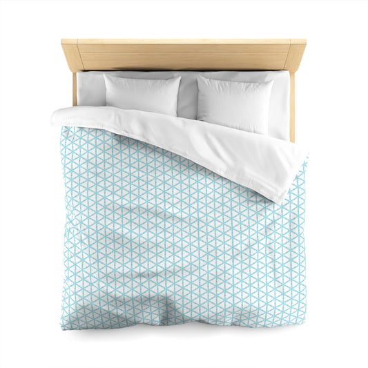 Turquoise Lattice Duvet Cover