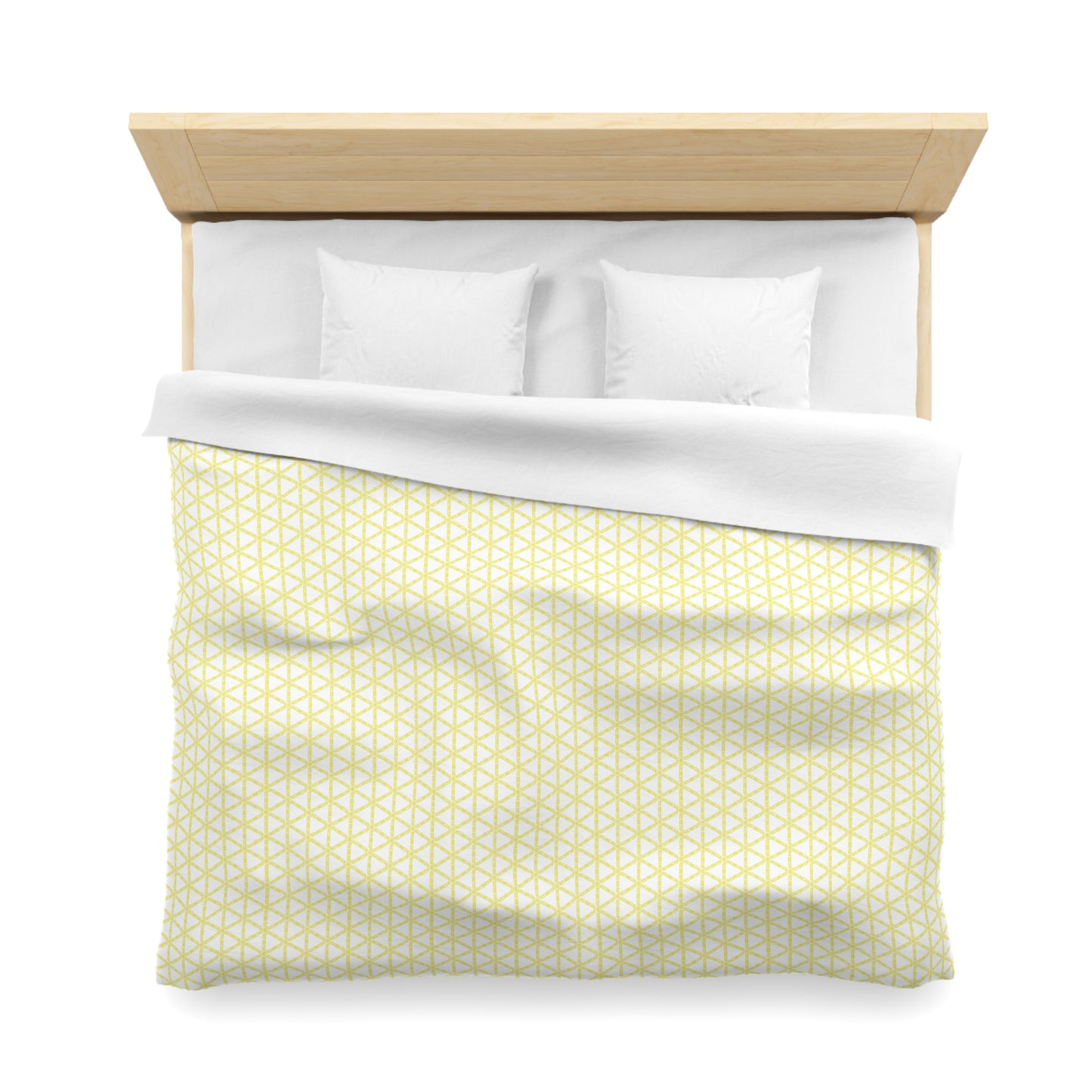 Yellow Lattice Duvet Cover