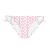 Pink Lattice Loop Tie Bikini Bottom