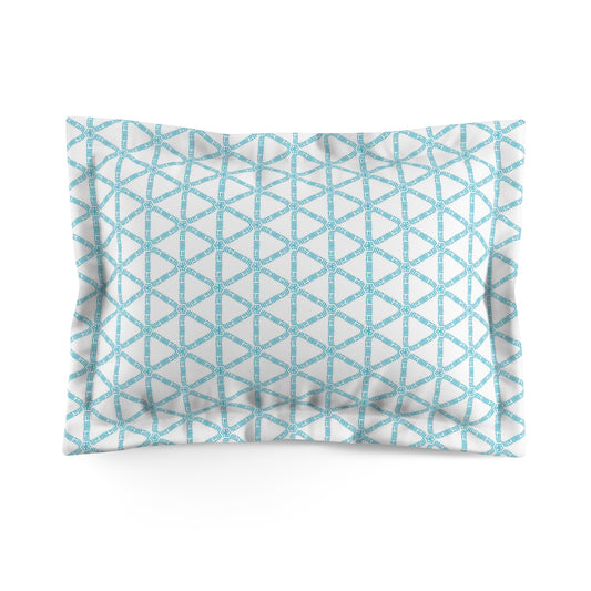 Turquois Lattice Pillow Sham