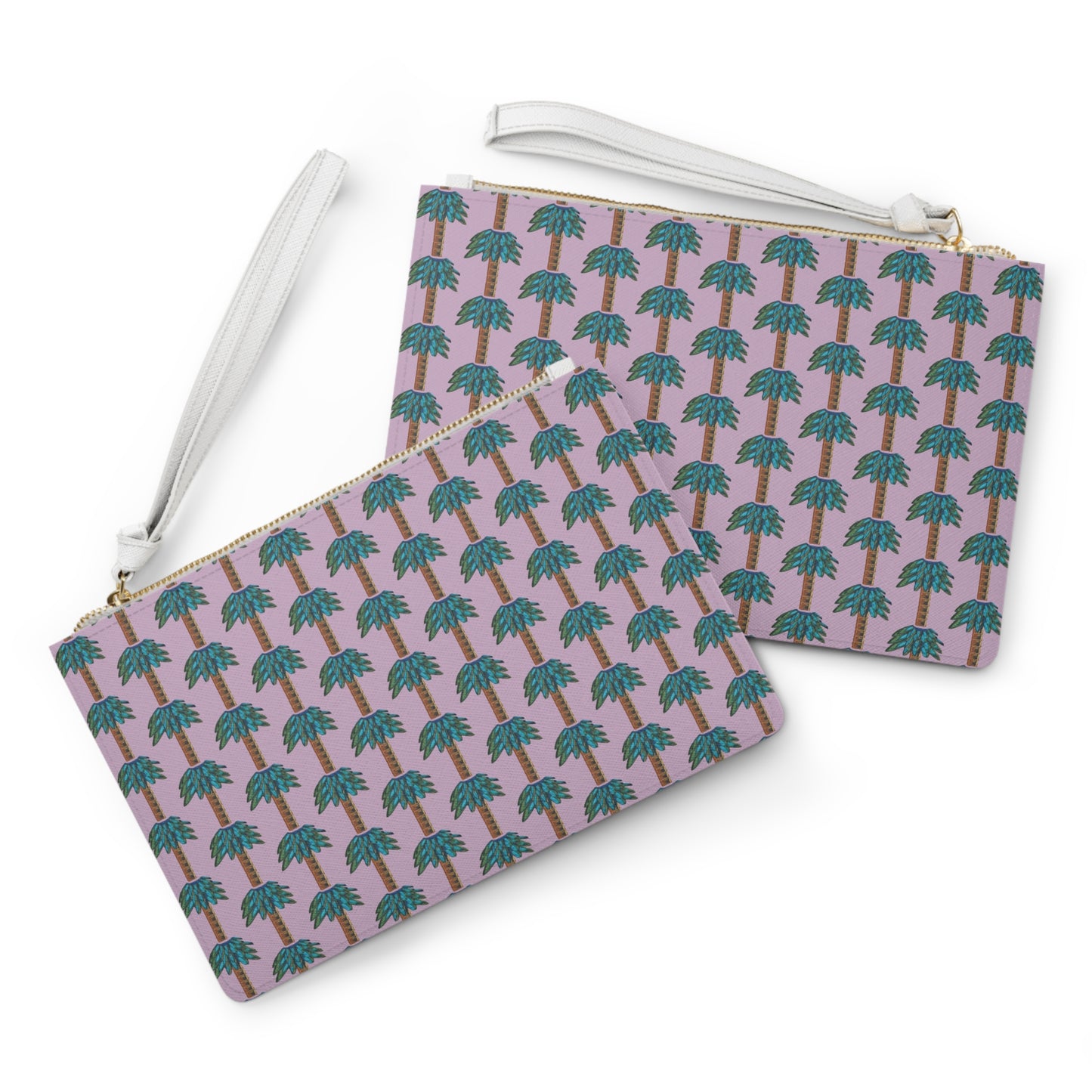 Tiki Palm Violet Clutch Bag