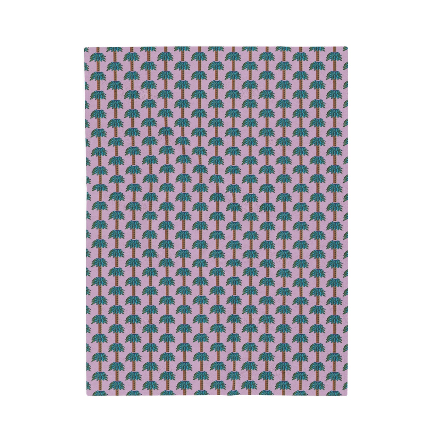 Tiki Palm Violet Plush Blanket