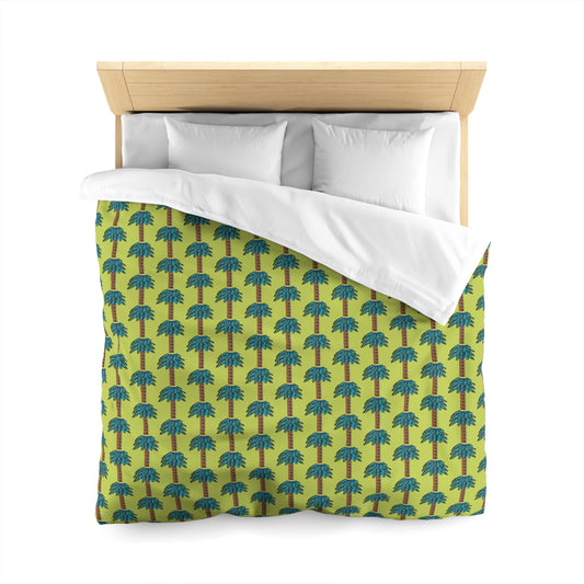 Tiki Palm Lime Duvet Cover