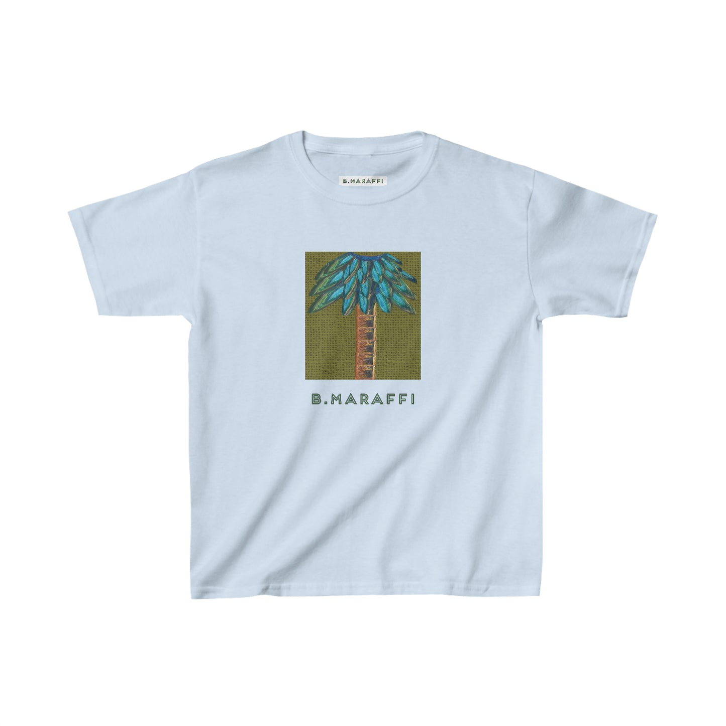 Kids Heavy Cotton™ Tee - Tiki Palm Olive