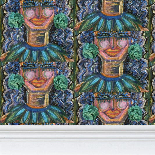 Purple Flower Lady Wallpaper