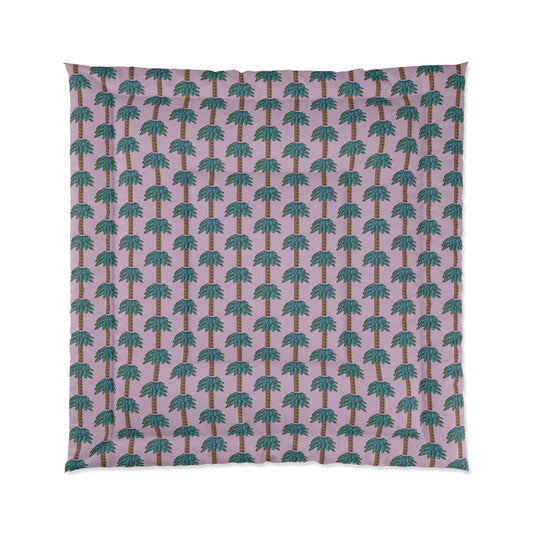 Tiki Palm Violet Comforter