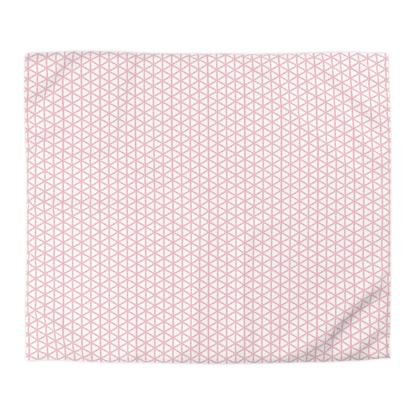 Pink Lattice Duvet Cover