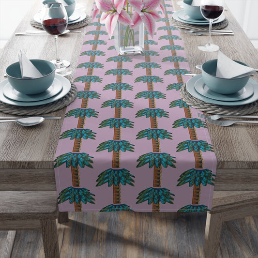Violet Palm Table Runner
