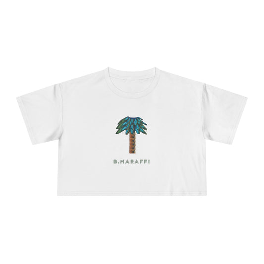 Women's Crop Tee - Tiki Palm