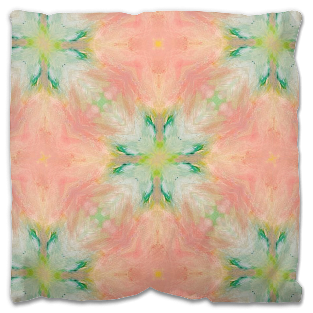 Flamingo Feathers Outdoor Pillow