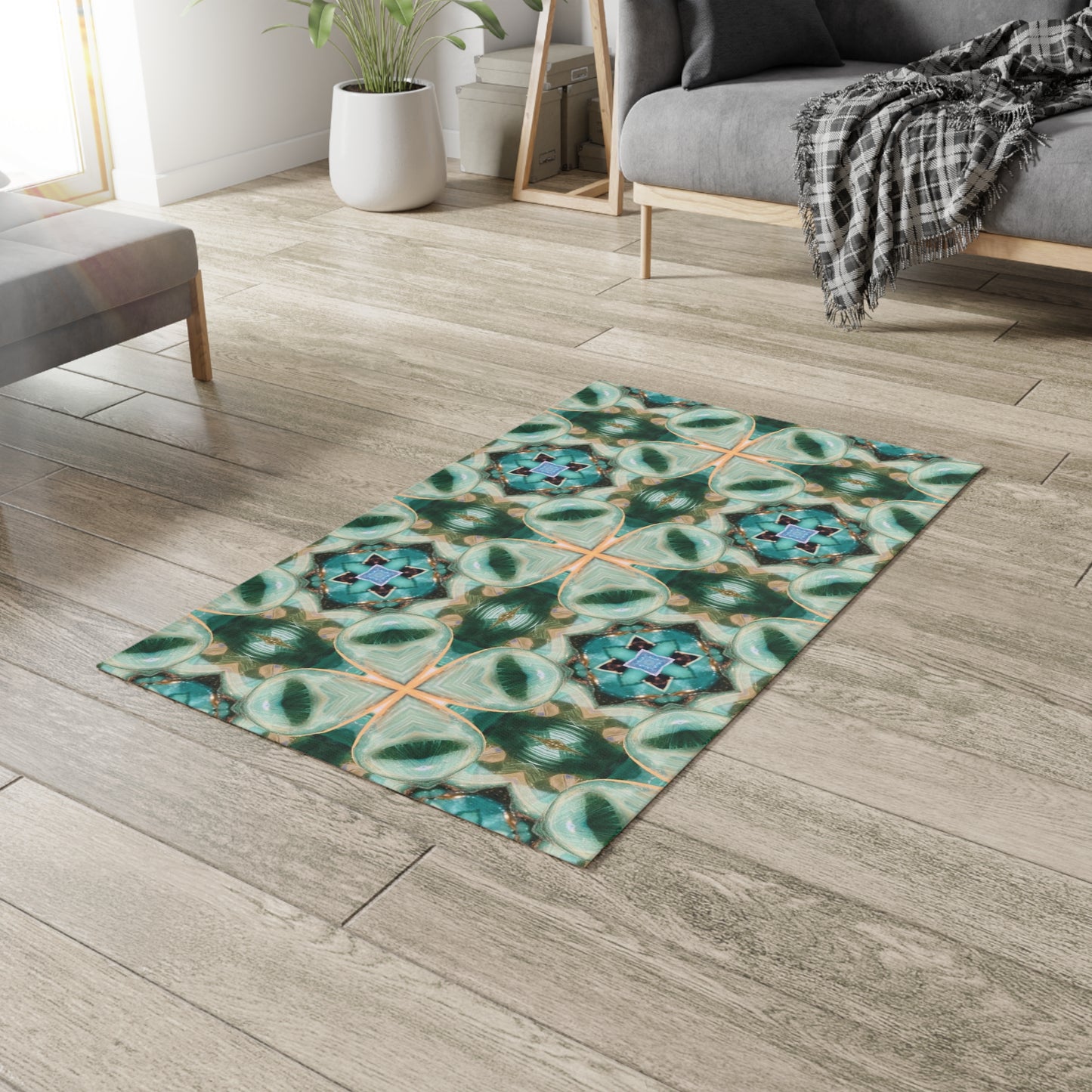 Green Ivy Woven Rug
