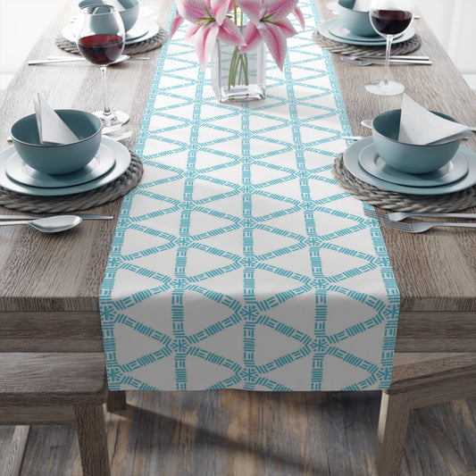 Turquoise Lattice Table Runner