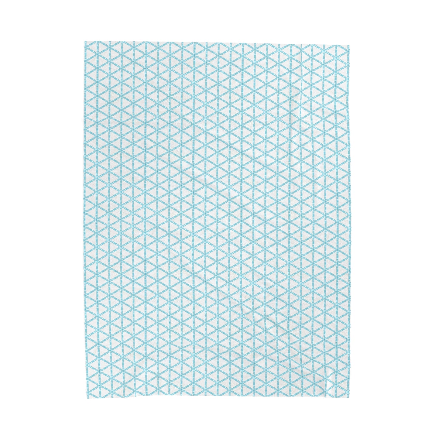 Turquoise Lattice Plush Blanket