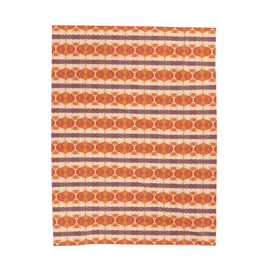 Boho Peach Plush Blanket