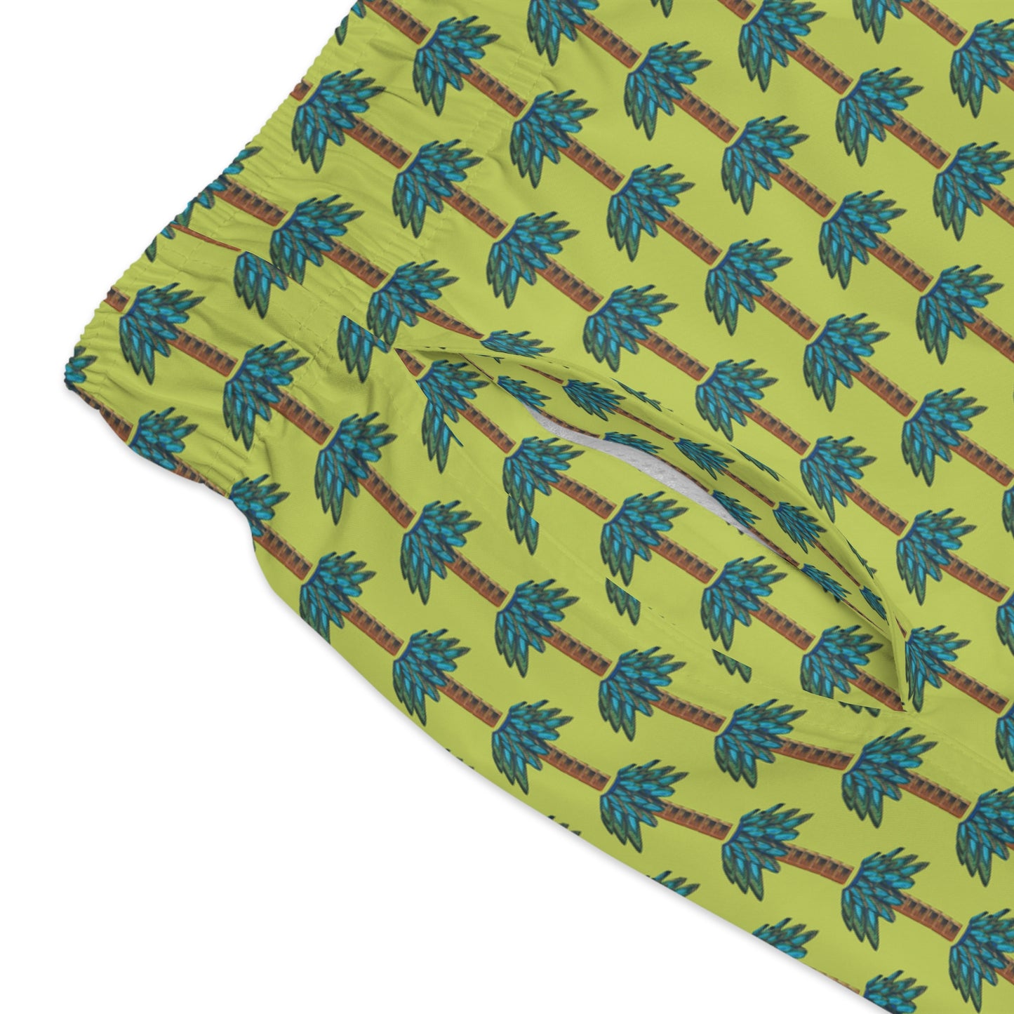 Tiki Palm Lime Swim Trunks