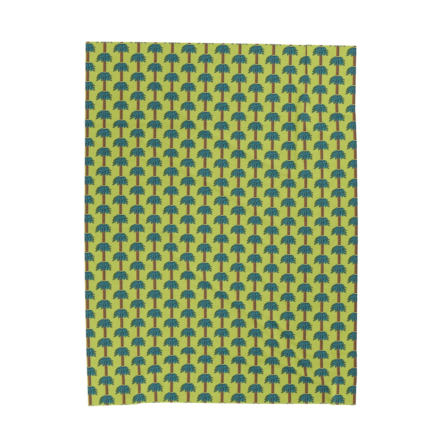 Palm Tiki Lime Plush Blanket