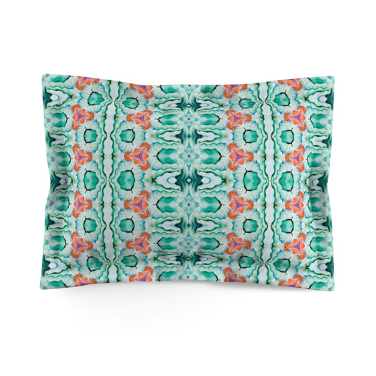 Teal Wave Pillow Sham