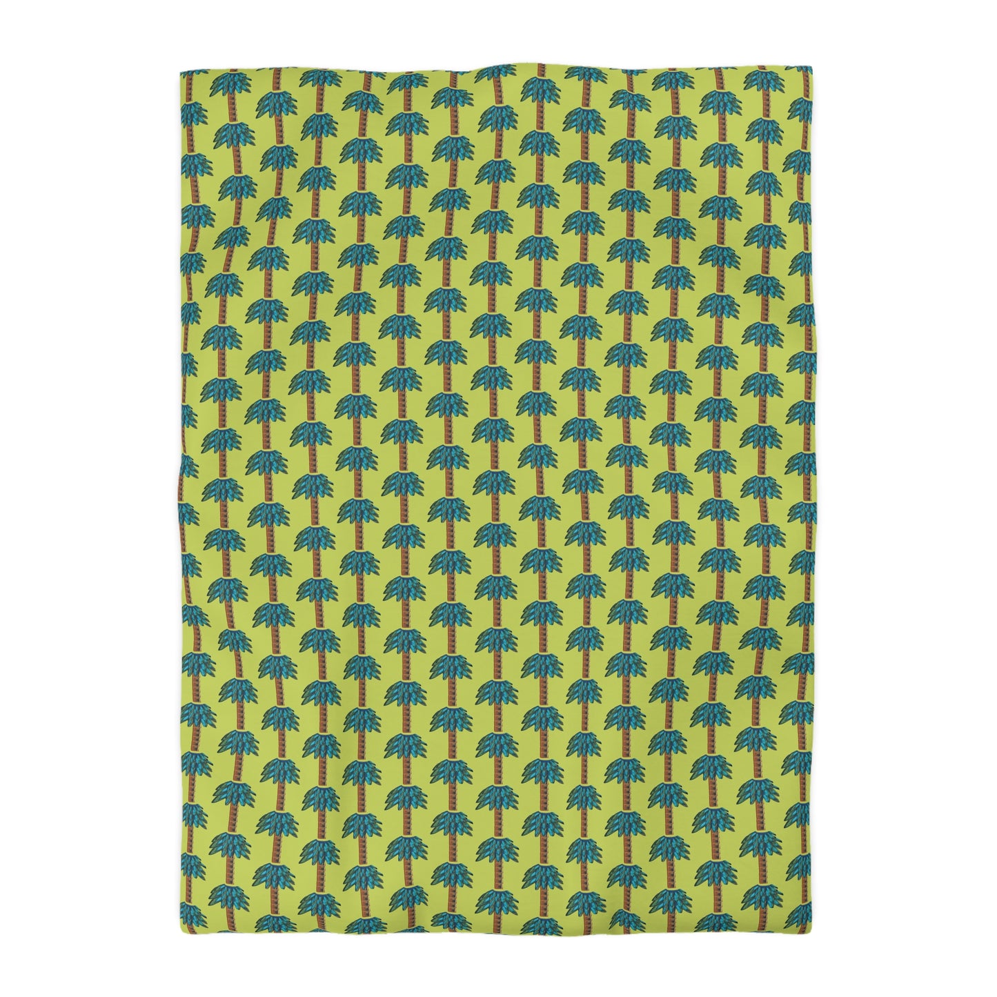 Tiki Palm Lime Duvet Cover