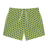 Tiki Palm Lime Swim Trunks