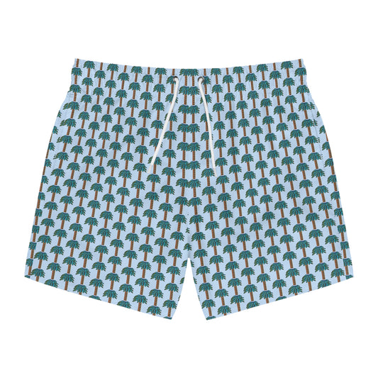 Tiki Palm Sky Swim Trunks