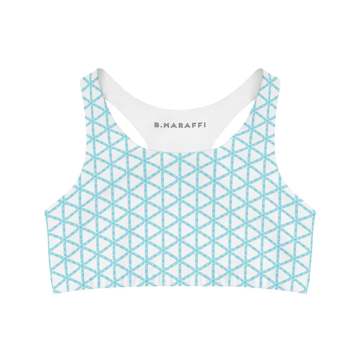 Turquoise Lattice Sports Bra