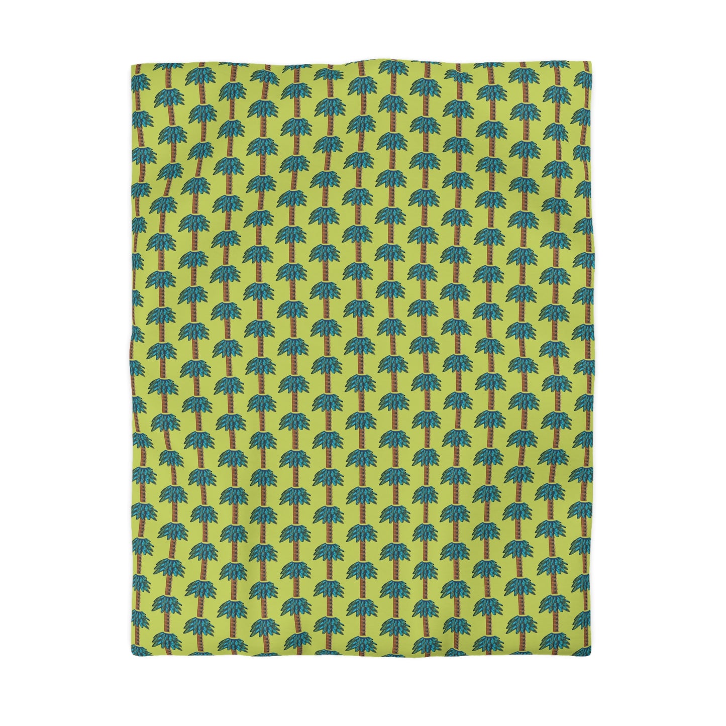 Tiki Palm Lime Duvet Cover