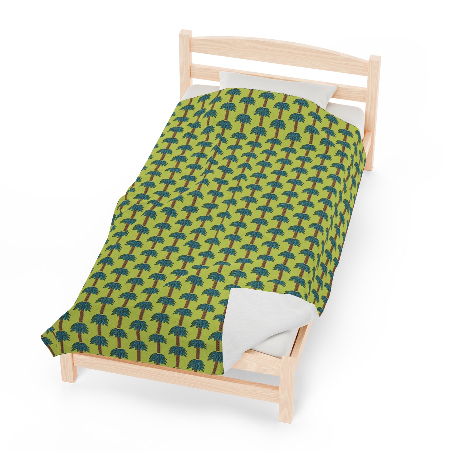 Palm Tiki Lime Plush Blanket