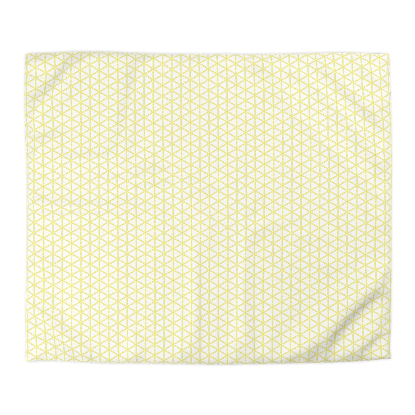 Yellow Lattice Duvet Cover