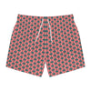 Tiki Palm Coral Swim Trunks