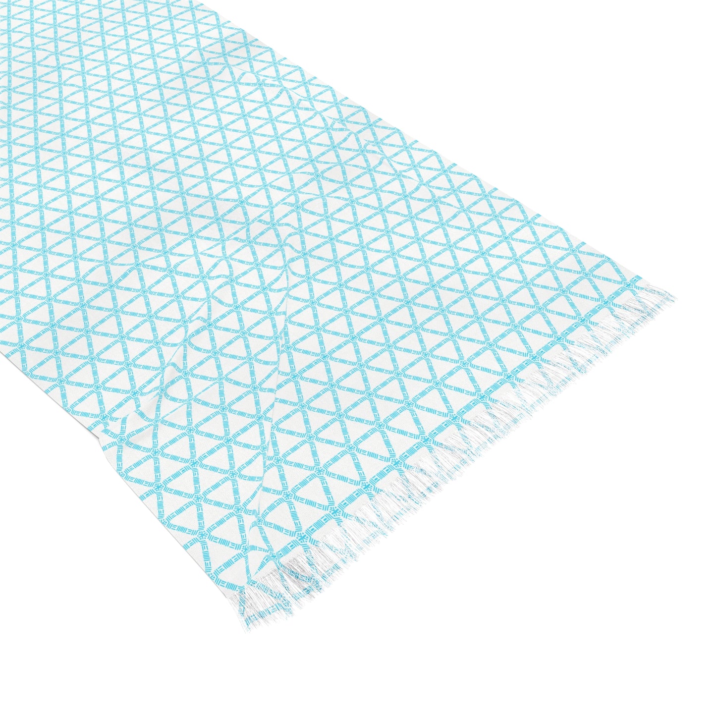 Turquoise Lattice Pashmina Wrap