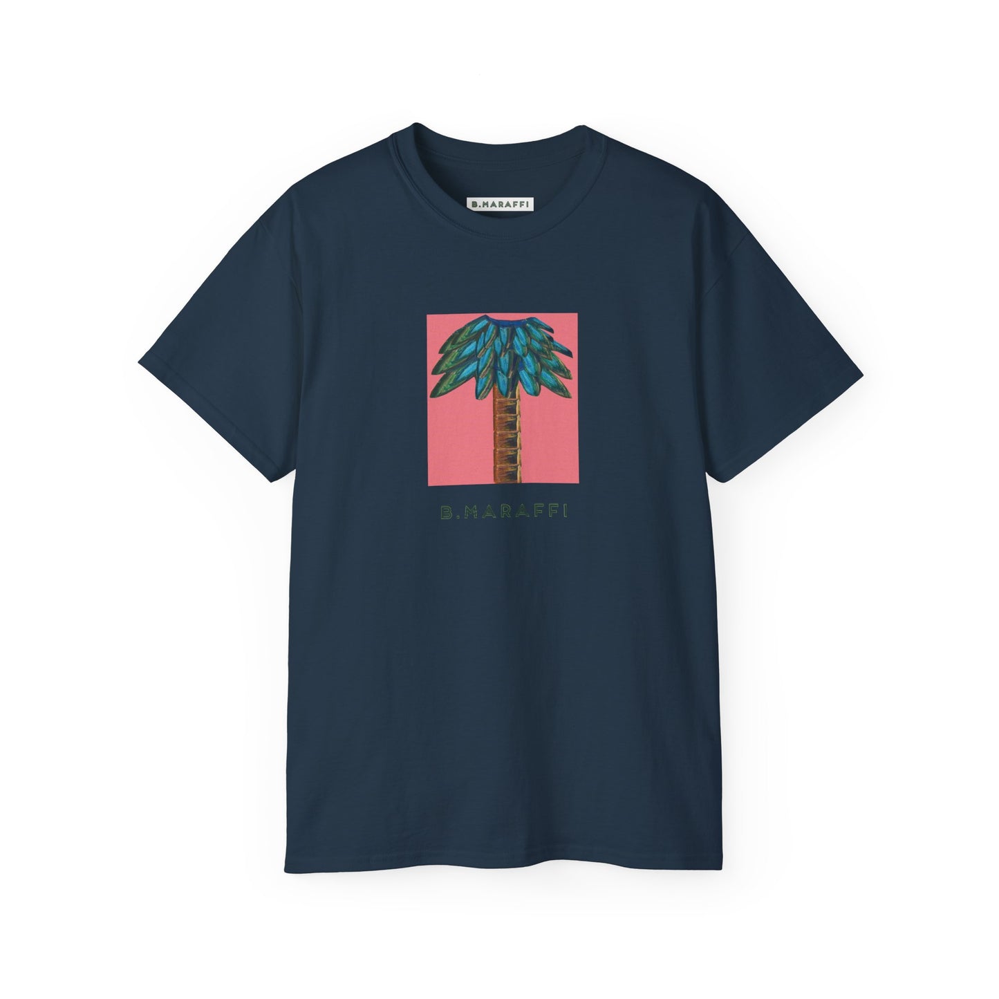 B.Maraffi Cotton T-shirt - Tiki Palm Coral