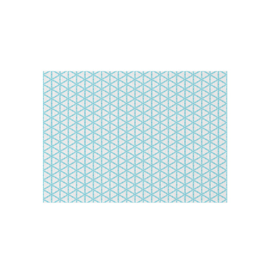 Turquoise Lattice Indoor/Outdoor Rug
