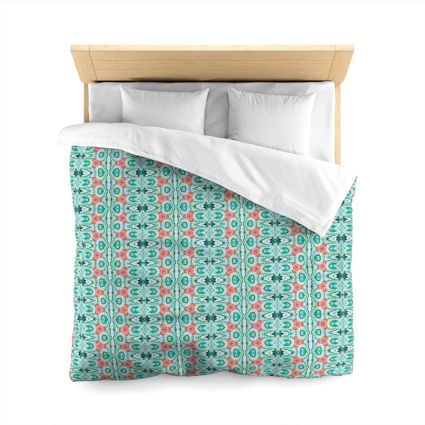 Teal Wave Duvet Cover