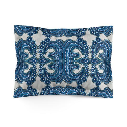 Blue Tile Pillow Sham