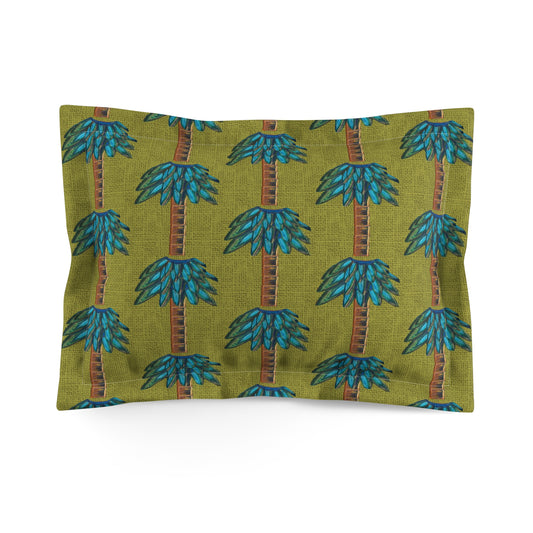 Tiki Palm Olive Pillow Sham