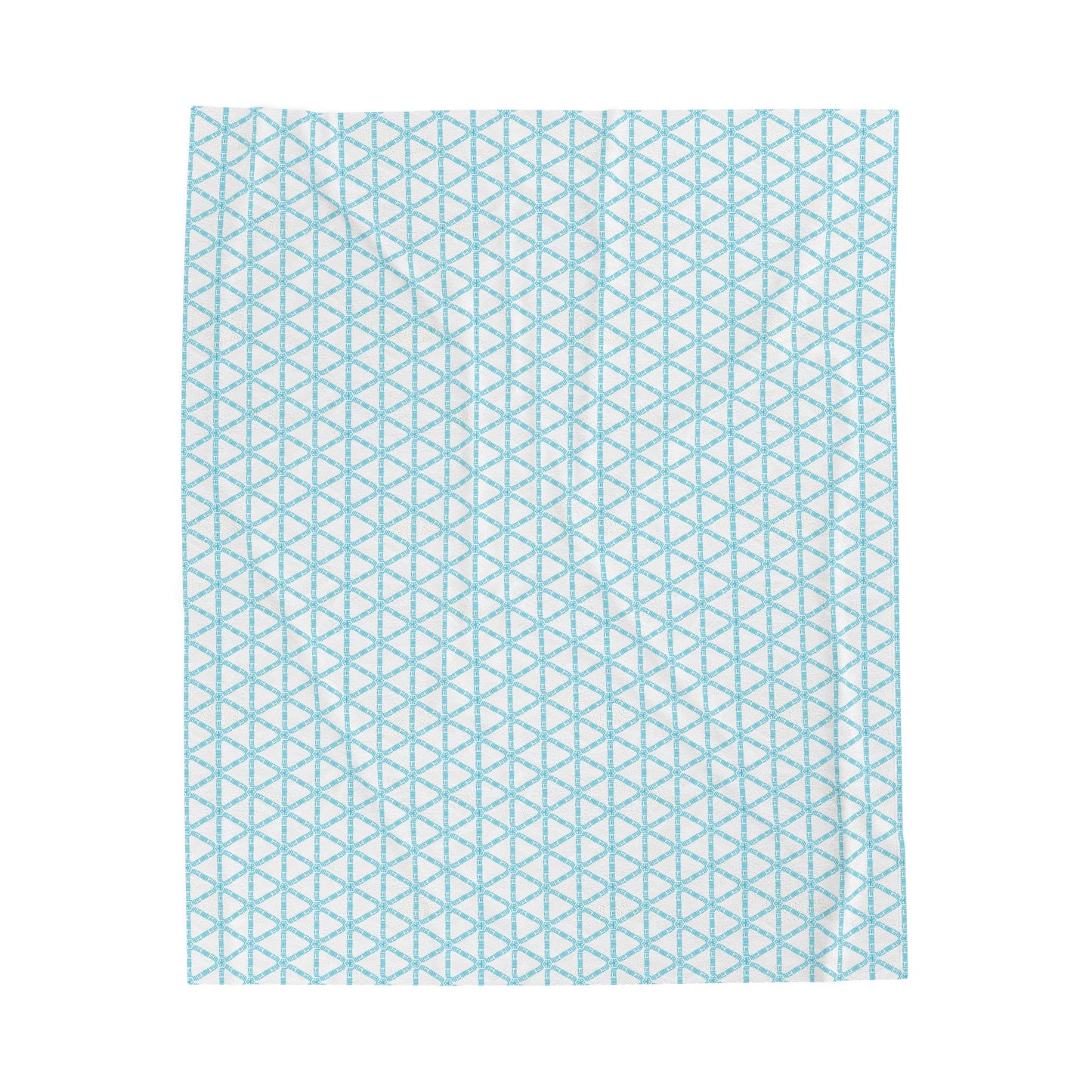 Turquoise Lattice Plush Blanket