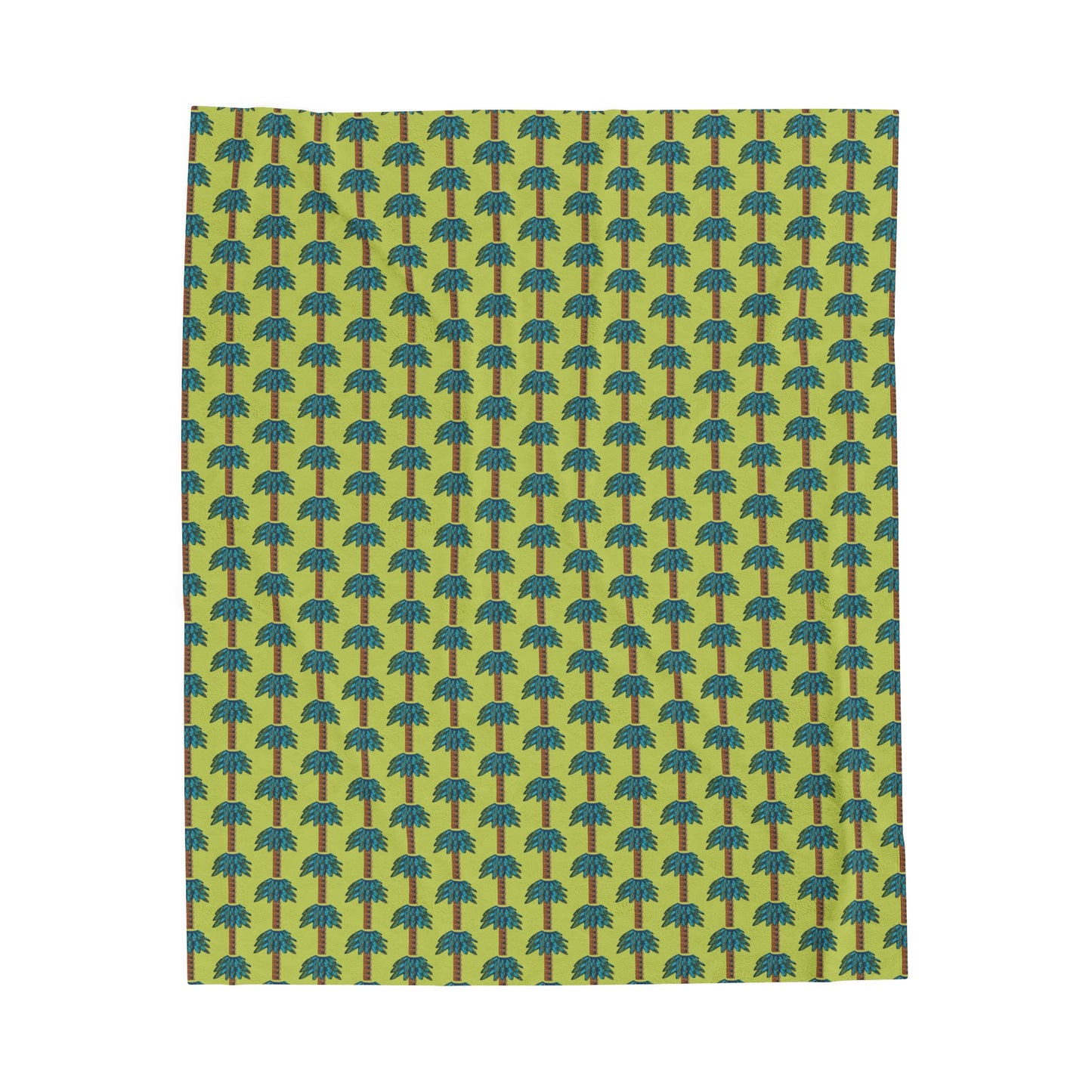 Palm Tiki Lime Plush Blanket