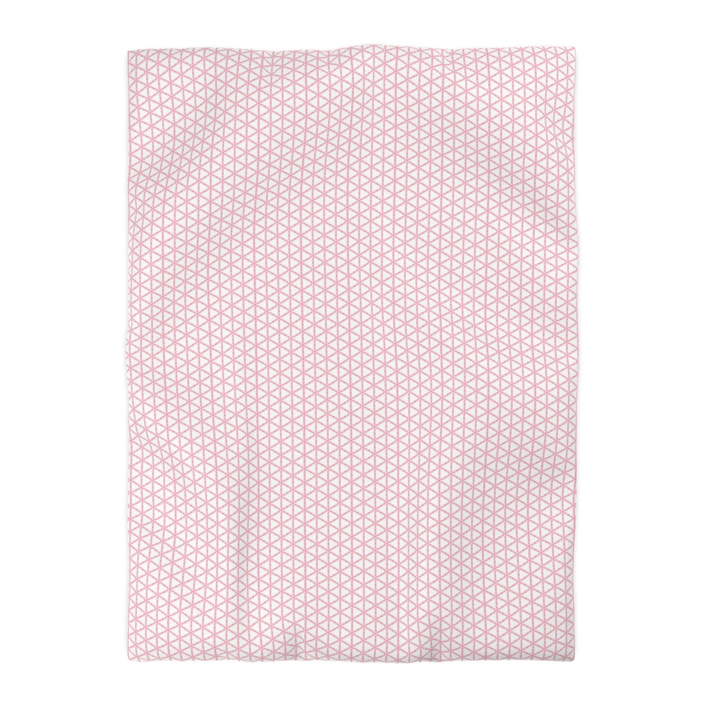 Pink Lattice Duvet Cover