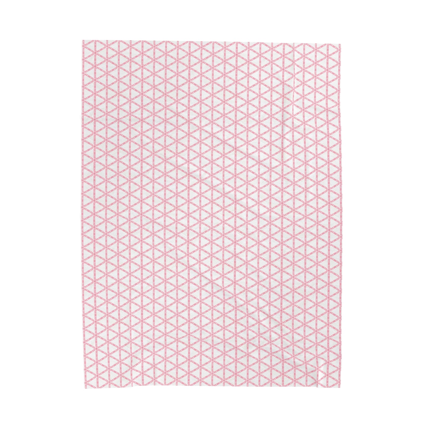 Pink Lattice Plush Blanket