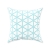 Turquoise Lattice Throw Pillow