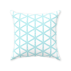 Turquoise Lattice Throw Pillow