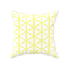 Yellow Lattice Throw Pillow