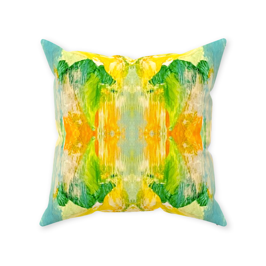 Citrine Gem Throw Pillow