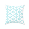 Turquoise Lattice Throw Pillow