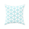 Turquoise Lattice Throw Pillow