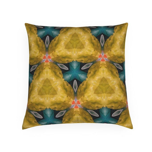 Teal Triangle Pillow