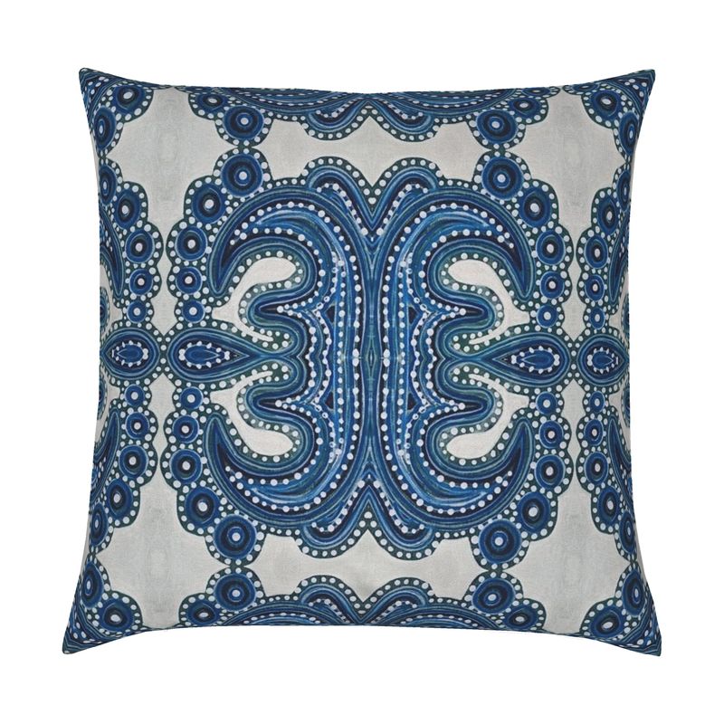 Blue Tile Pillow
