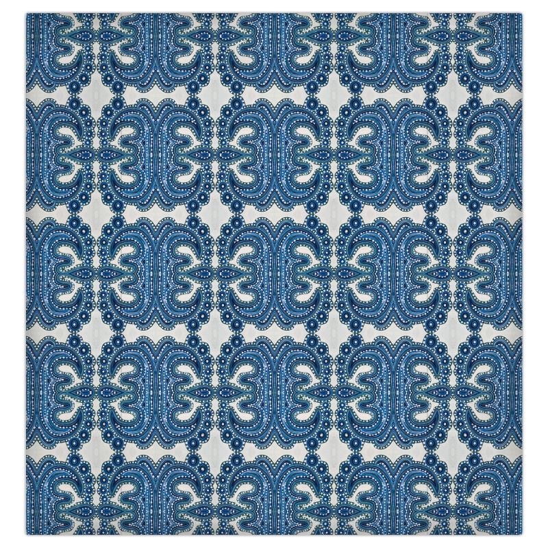 Blue Tile Duvet Cover