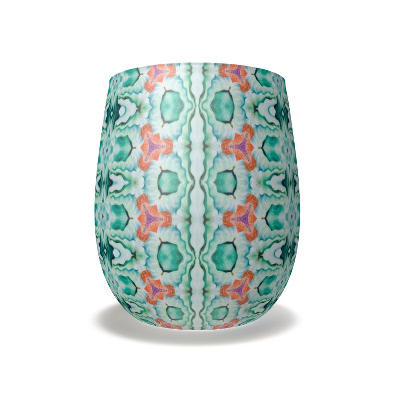 Turquoise Wave Stemless Glass