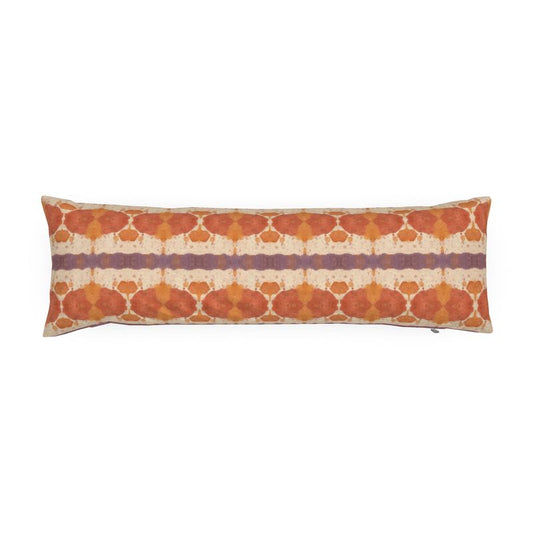 Boho Peach Bolster Pillow